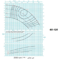 دیاگرام الکترو پمپ پمپیران مدل 125-65 با الکتروموتور 5.5 اسب 2900 دور