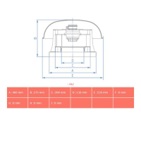 فن سقفی قارچی دمنده مدل REB-224V2S