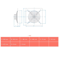 هواکش صنعتی دمنده مدل VID-40D2S