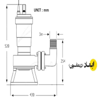 ابعادپمپ لجن کش اسپیکو 3 اینچ با تیغه های برنده مدل I-15-1-A-GD