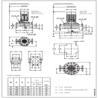 ابعاد و اندازه پمپ سیرکولاتور خطی لوارا FCE 50-160/22