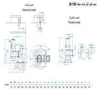 ابعاد لجن کش نوید سهند 160-50 با موتور 4 کیلووات