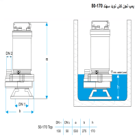 ابعاد لجن کش نوید سهند 170-50 با موتور 2.2 کیلووات