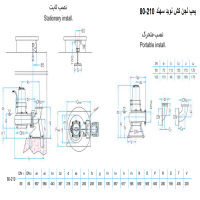 ابعاد لجن کش نوید سهند 210-80 با موتور 4 کیلووات