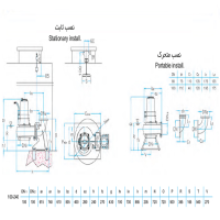 ابعاد لجن کش نوید سهند 240-100 با موتور 18.5 کیلووات