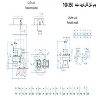 ابعاد لجن کش نوید سهند 350-100 با موتور 15 کیلووات