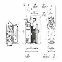 ابعاد کمپرسور بیتزر 7.5 اسب مدل 4CES-6Y