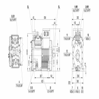 ابعاد کمپرسور بیتزر 5.5 اسب مدل 4VE-7Y