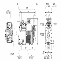 ابعاد  کمپرسور بیتزر 15 اسب مدل 4PE-15Y