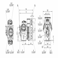 ابعاد کمپرسور بیتزر 35 اسب رفت و برگشتی مدل 6HE-35Y