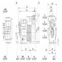 ابعاد کمپرسور بیتزر 70 اسب رفت و برگشتی مدل 8FE-70Y