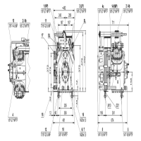 ابعاد کمپرسور بیتزر 12 اسب دو مرحله ای مدل S4G-12.2Y