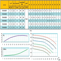 منحنی پمپ آب رایان مدل ETA 40-250 C