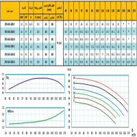 منحنی پمپ آب رایان مدل ETA 65-250 F